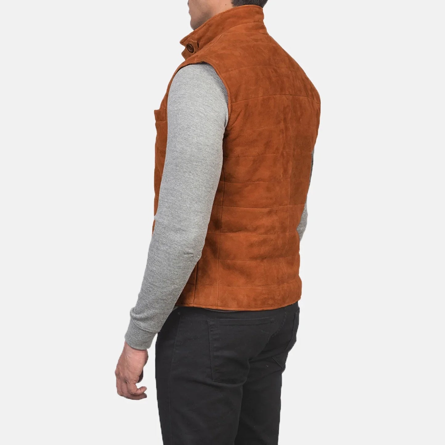 Brown Premium Suede Leather Vest