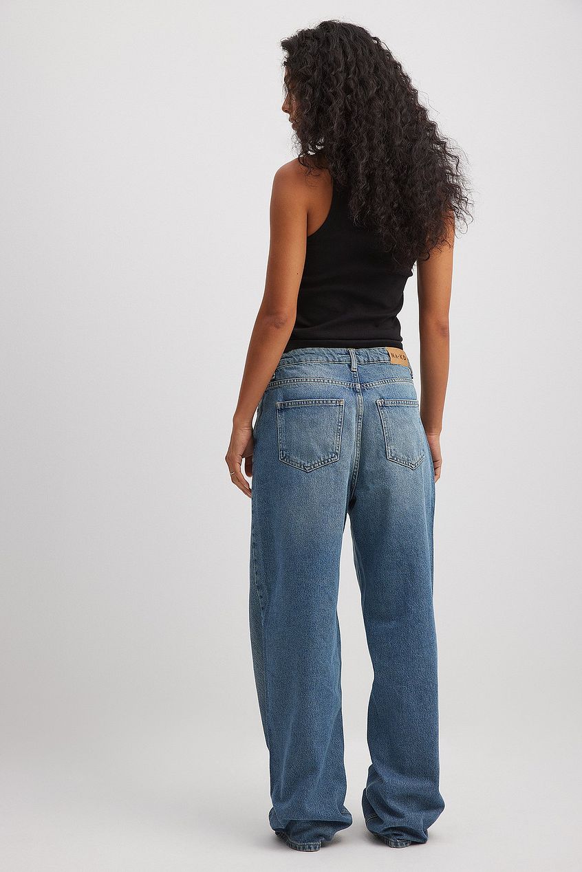 Women Loose Low Waist Long Jeans – Relaxed Baggy Fit, Low-Rise Comfort Denim for Pakistan | DENIMS