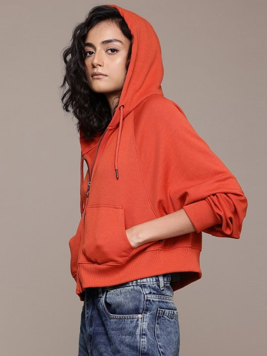 The Lifestyle Co. Women Hooded Zipper Sweatshirt – Lightweight Cotton Zip-Up Hoodie for Pakistan