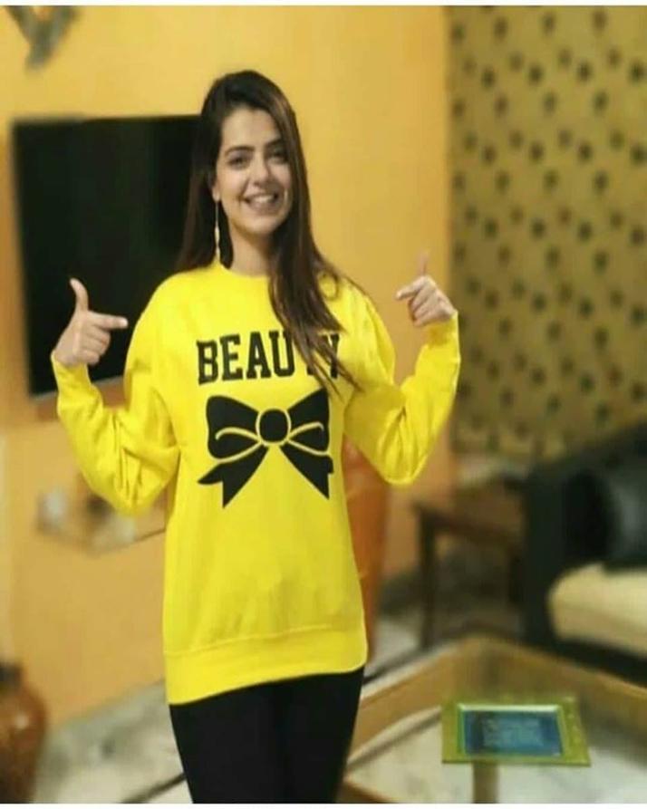 Yellow Beauty Printed T-Shirt For Women