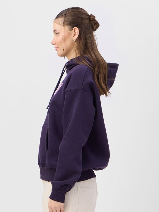 Women Printed Hooded Pullover Hoodie – Breathable Graphic Cotton Pullover for Pakistan