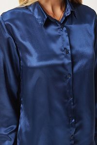 Navy Blue Women’s Silk Shirt – Light & Flowing Luxury