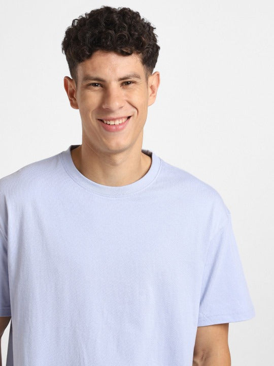 Round Neck Short Sleeves Oversized Cotton T-Shirt for Men & Women in Pakistan | DENIMS