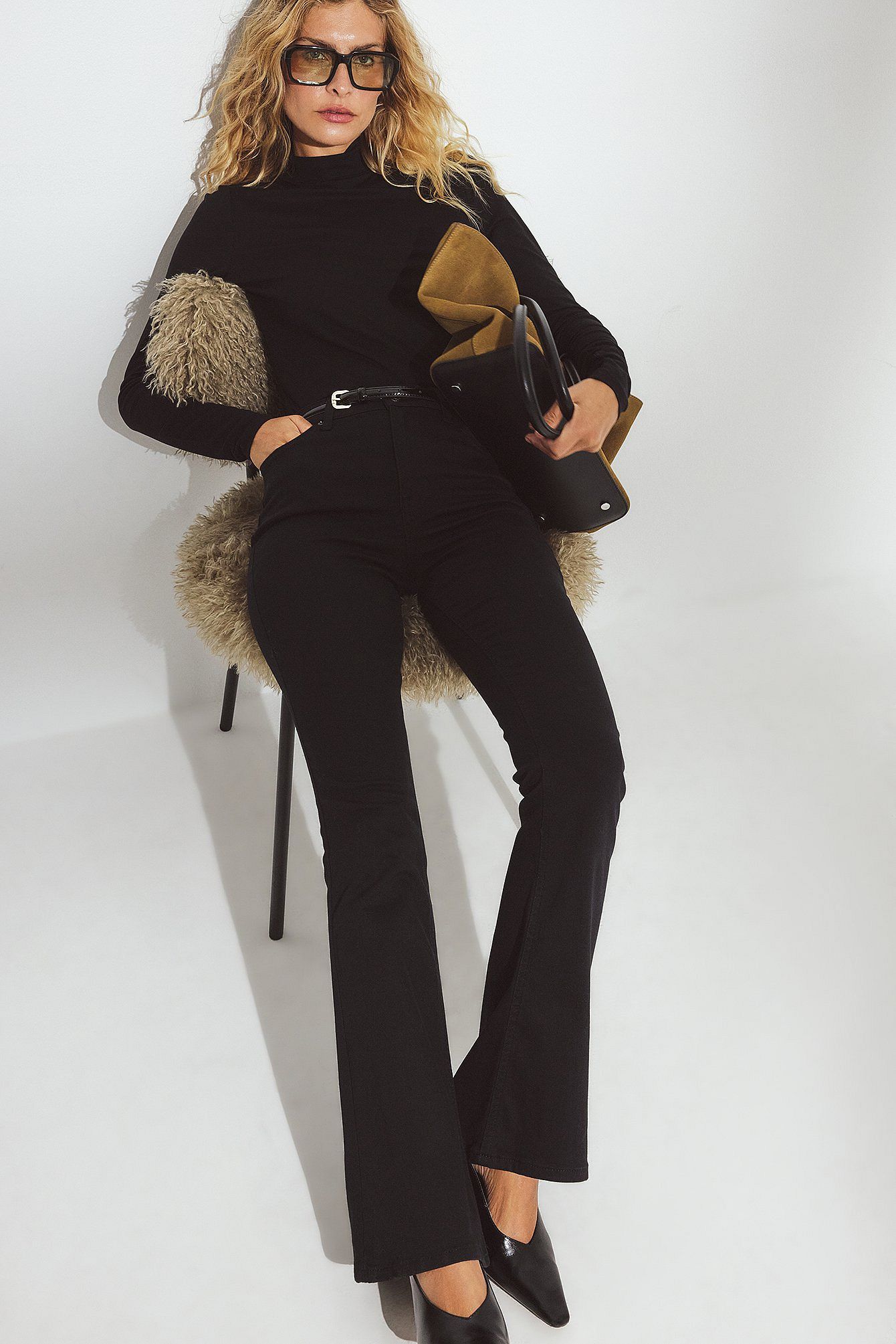 Flared High Waist Stretch Jeans for Women – Trendy Fit with Premium Comfort | DENIMS