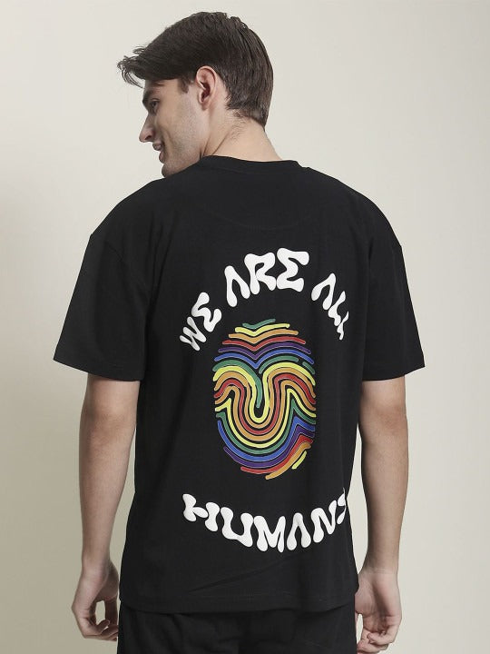 Unisex Pride We Are All Humans Oversized T-shirt – Equality & Streetwear Fashion in Pakistan | DENIMS