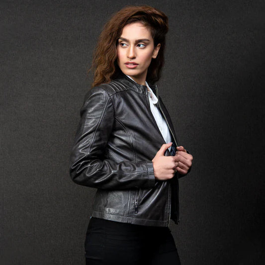 Vintage Women Genuine Leather Jacket
