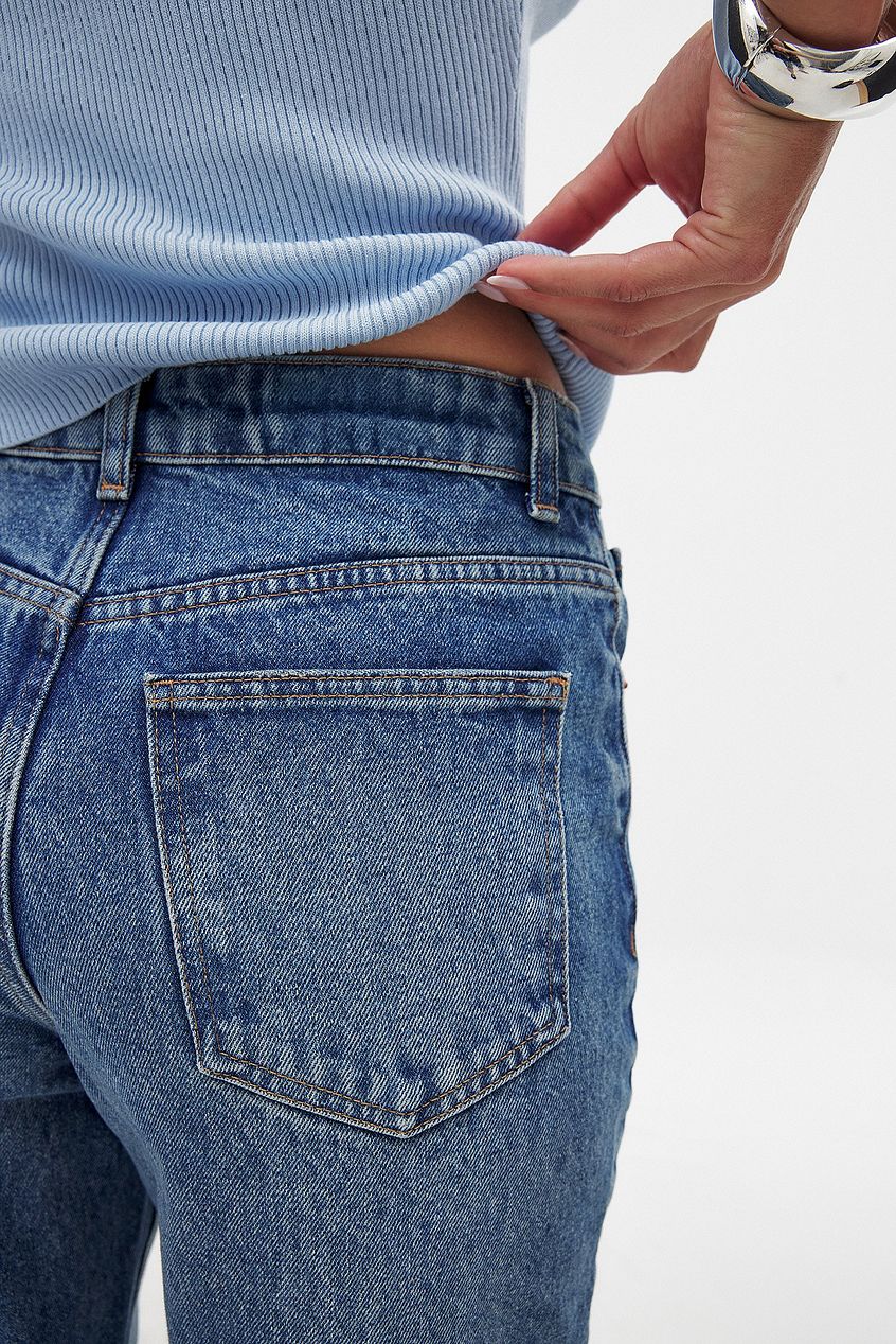 Women Mid Waist Straight Jeans – Classic Straight-Leg Denim for Daily Style in Pakistan | DENIMS