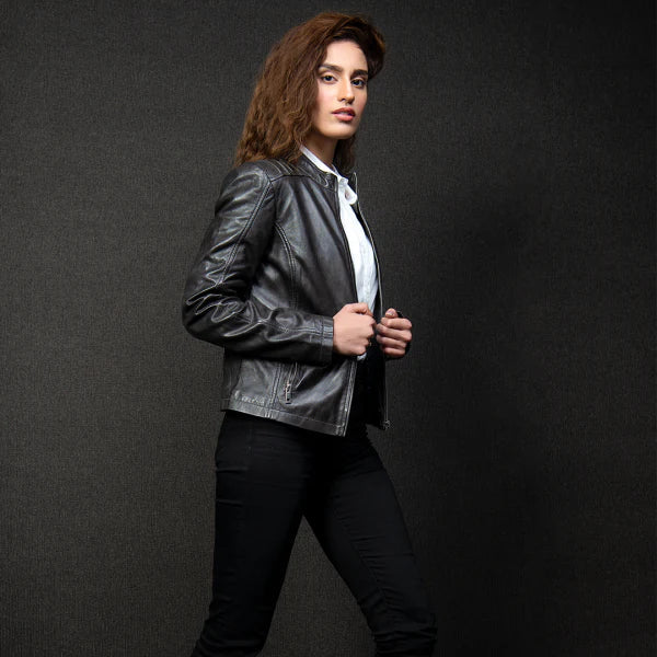 Vintage Women Genuine Leather Jacket