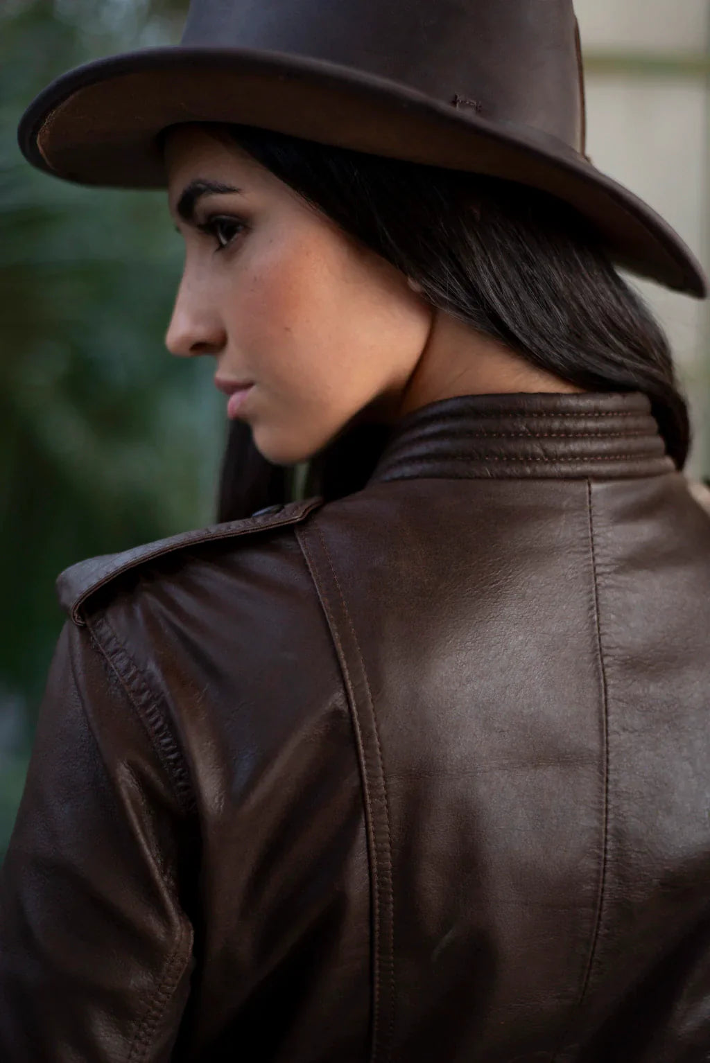 Brown Geneva Biker Leather Jacket