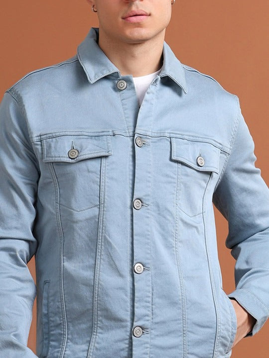 Men Solid Long Sleeves Denim Jacket – Premium Cotton Outerwear for Pakistan’s Urban Style | DENIMS