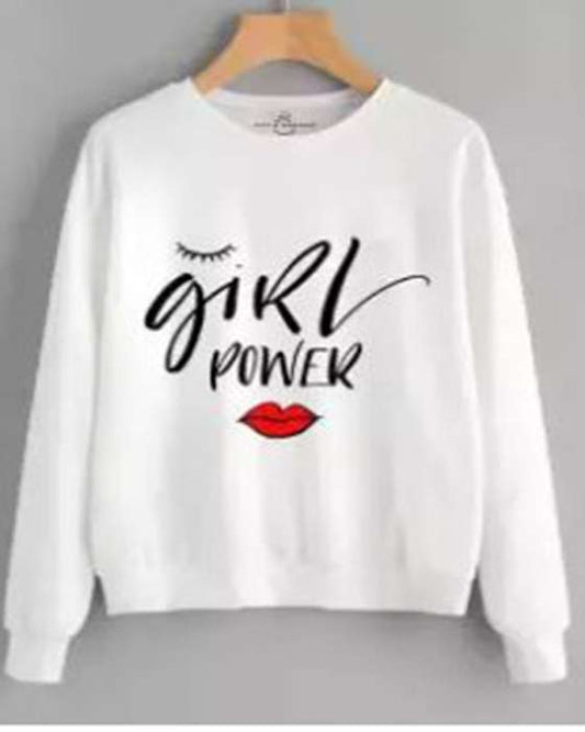 White Sweat Shirt Power Women Hoody Shirt Hoodie