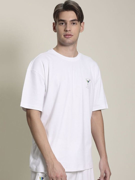 Unisex White Pride Typography Printed Pure Cotton Oversized T-Shirt in Pakistan | DENIMS