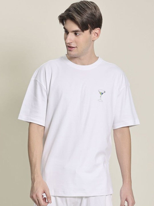 Unisex White Pride Typography Printed Pure Cotton Oversized T-Shirt in Pakistan | DENIMS