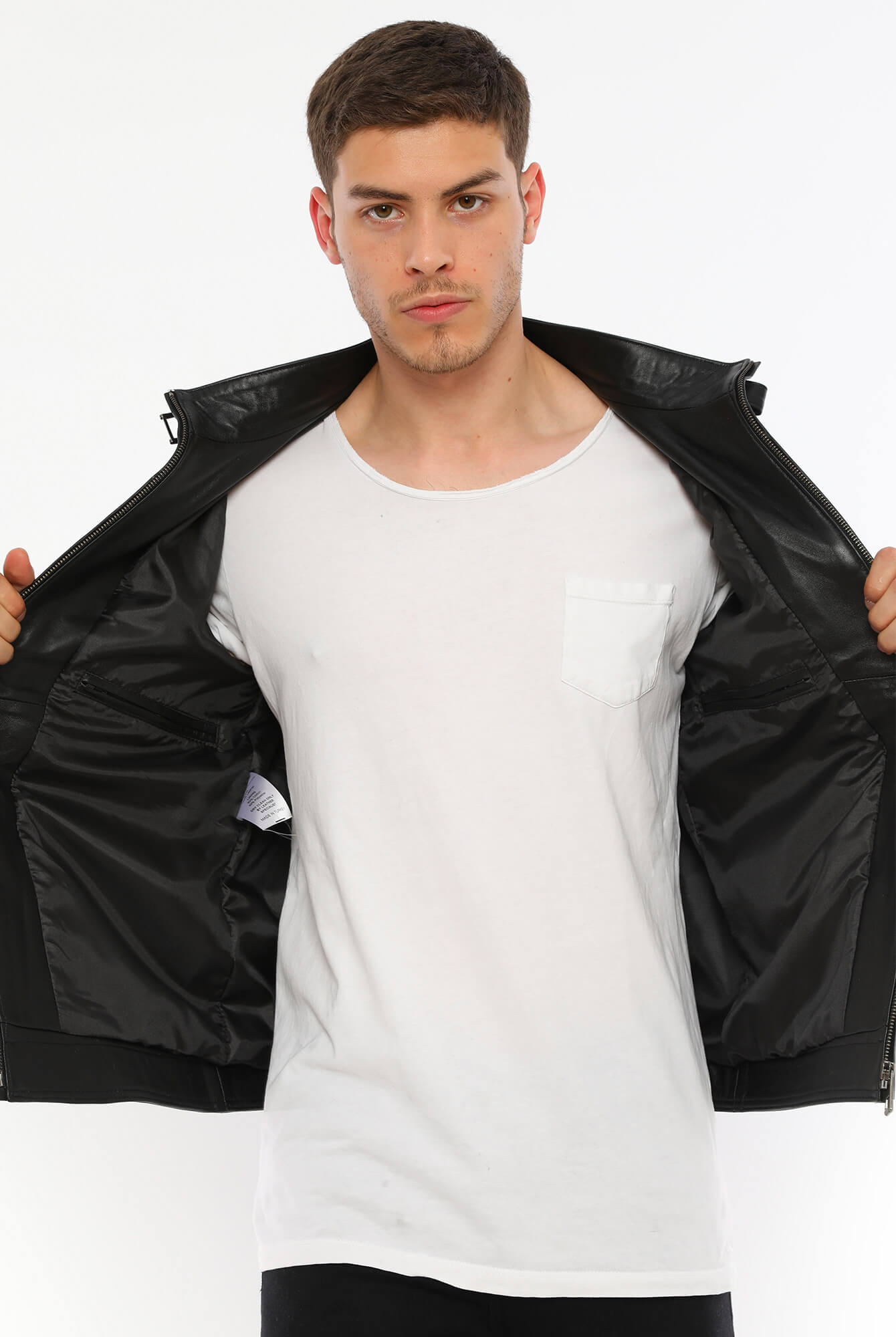 Pedro Black Leather Jacket For Men