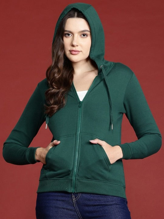 The Lifestyle Co. Women Hooded Front-Open Zipper — Full-Zip Hoodie with Kangaroo Pocket | Pakistan