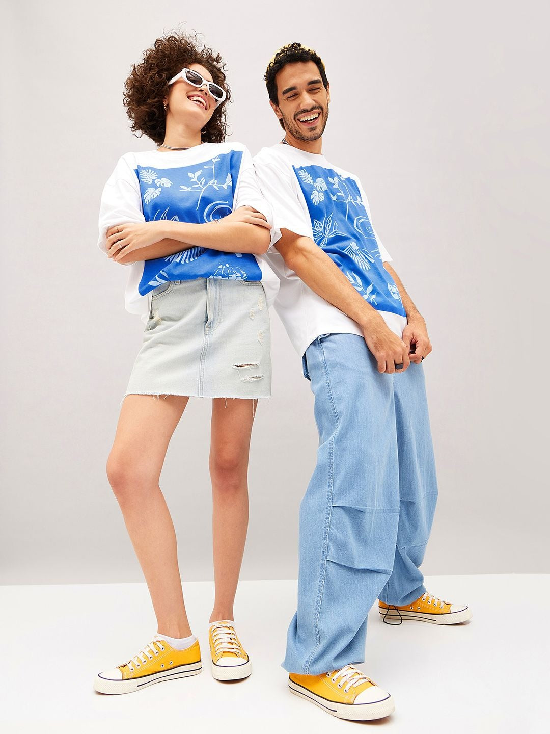 Unisex White Typography Printed Pure Cotton Oversized T-Shirt in Pakistan – Trendy Streetwear by DENIMS