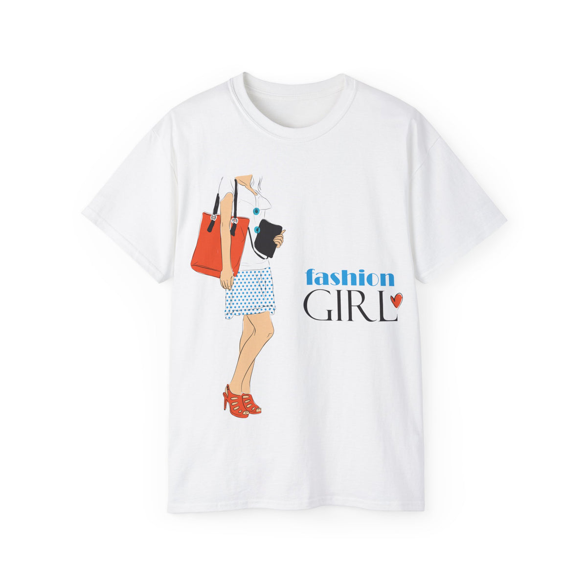 Fashion Girl Printed Women's Half Sleeve T-Shirt