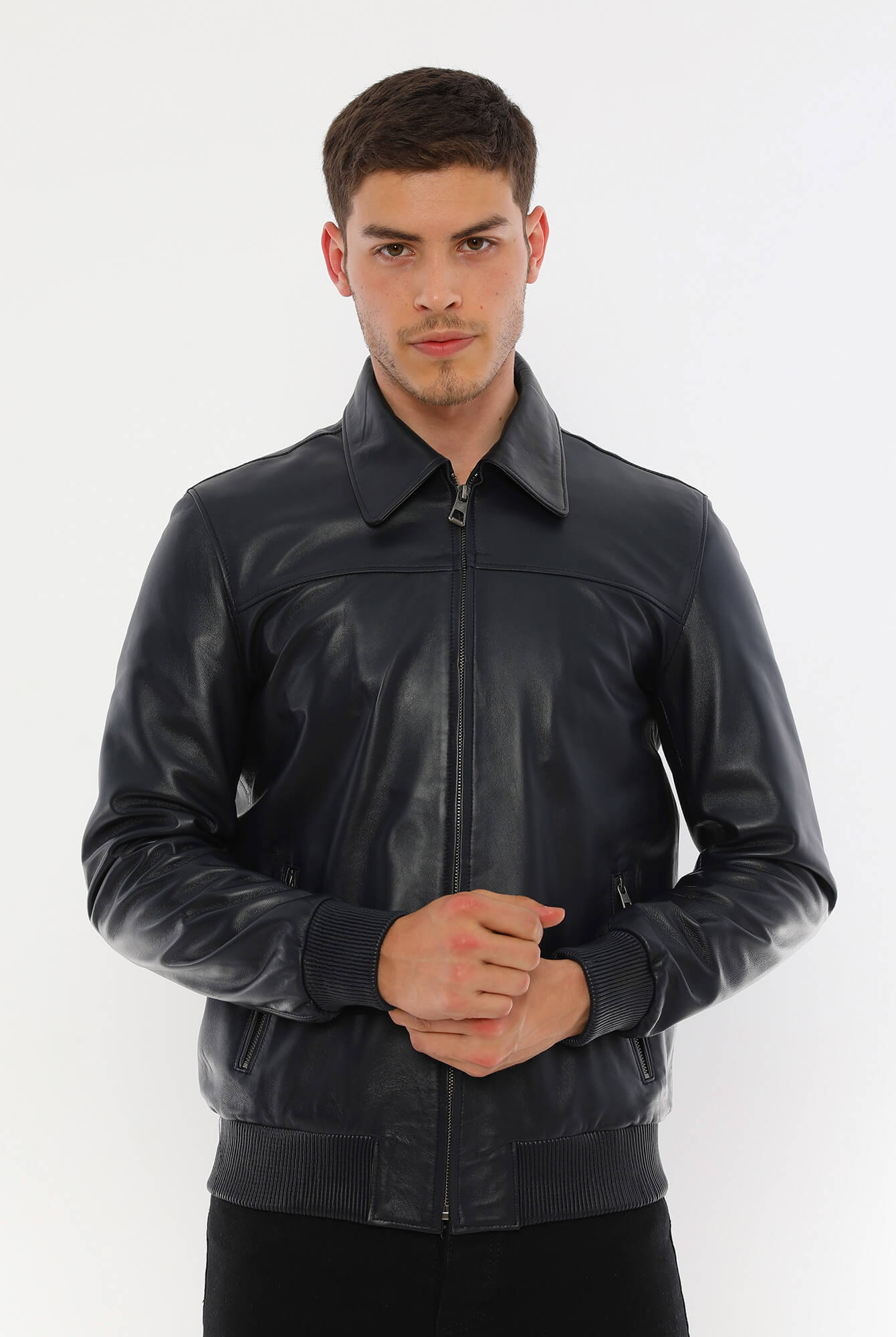 Daniel Black Leather Jacket For Men