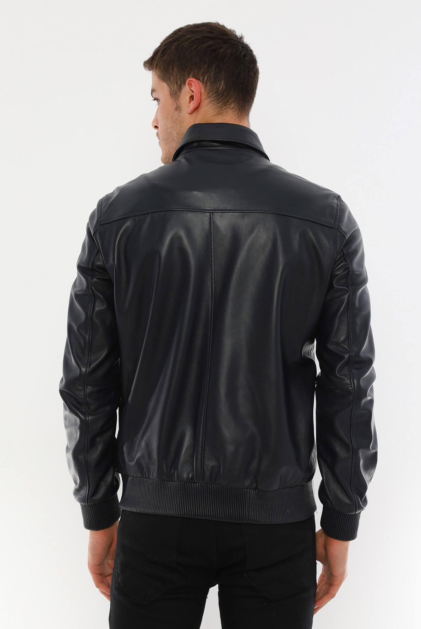 Daniel Black Leather Jacket For Men