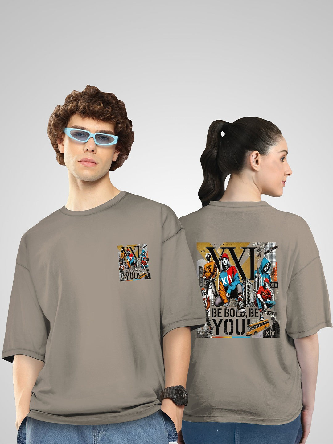 Unisex Twistform Twinny Zone Pack of 2 GoodBad Printed Cotton Oversized T-Shirts in Pakistan | DENIMS