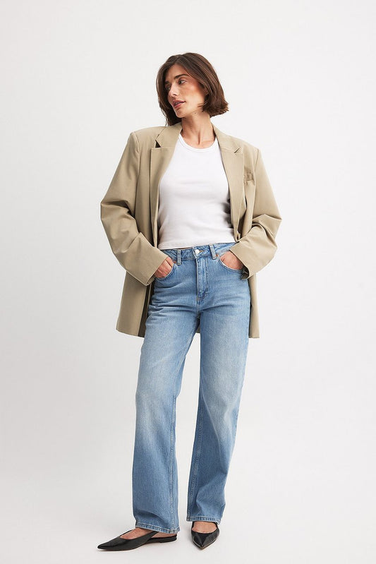 Women Straight High Waist Jeans – Classic High-Rise Straight Leg Denim for Pakistani Women | DENIMS