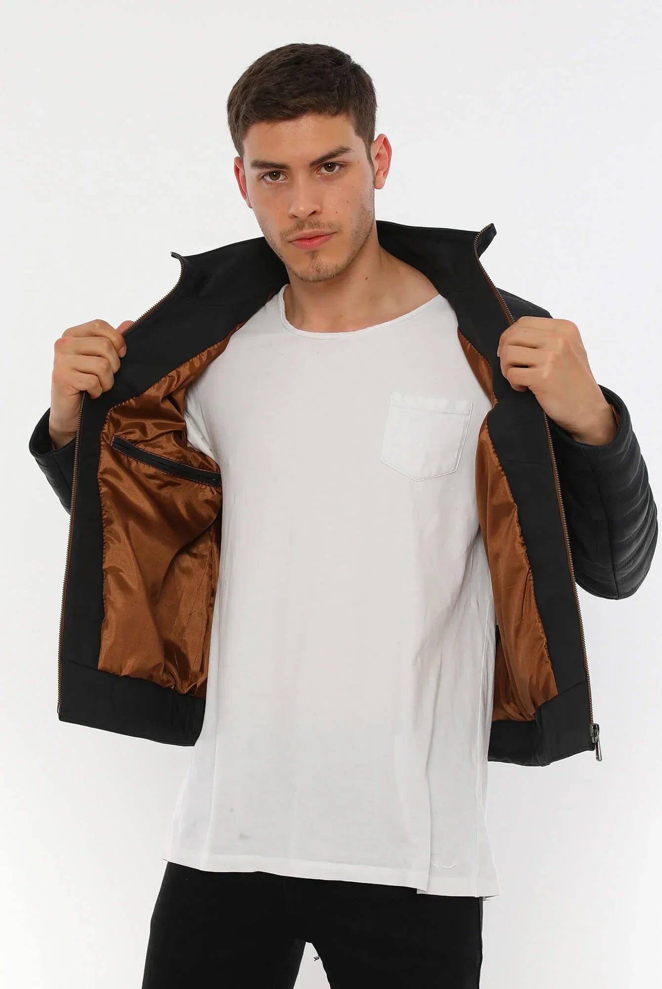 Elvis Mat Black Genuine Leather Jacket