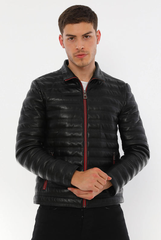 Elvis Black Leather Jacket For Men's