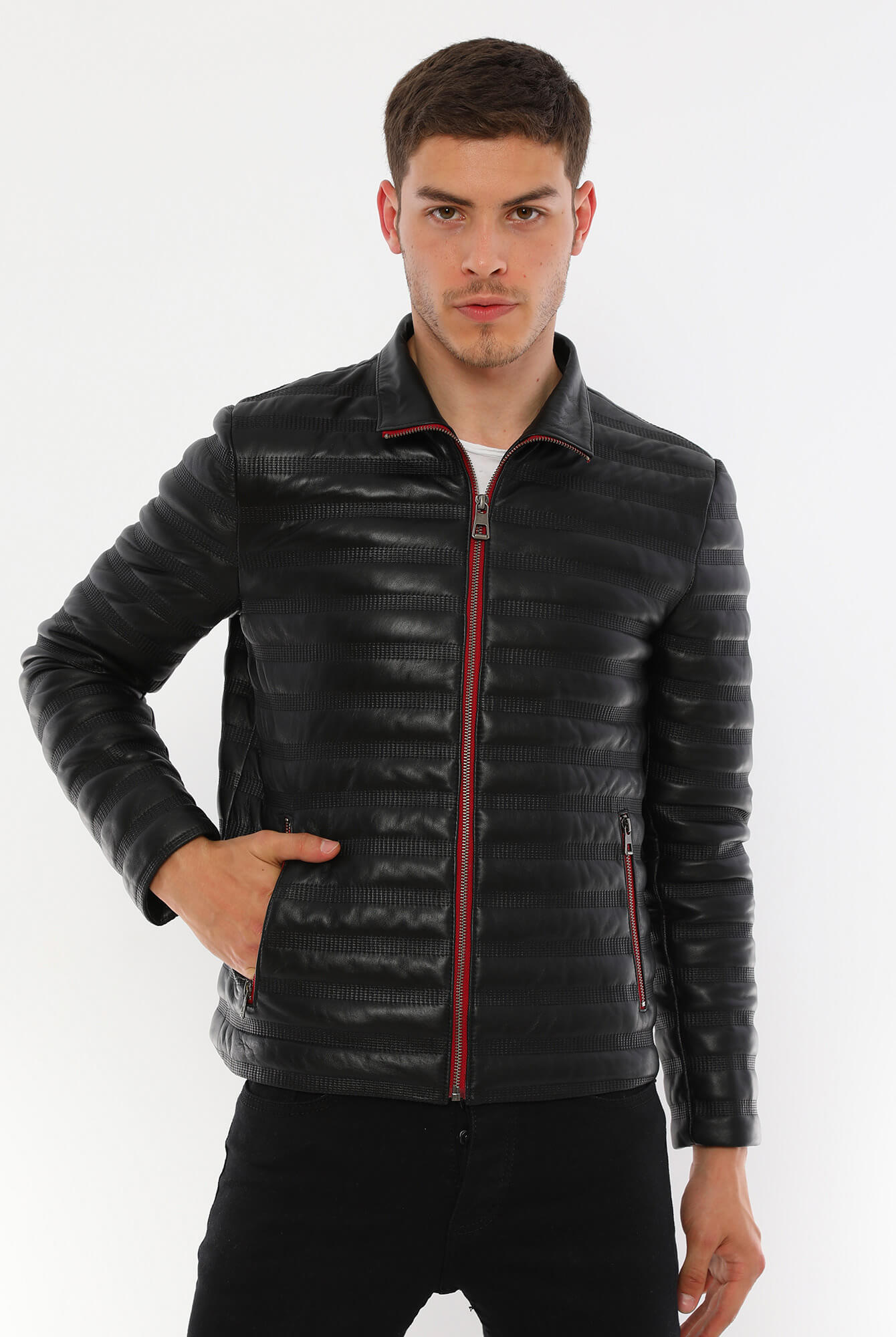 Elvis Black Leather Jacket For Men's