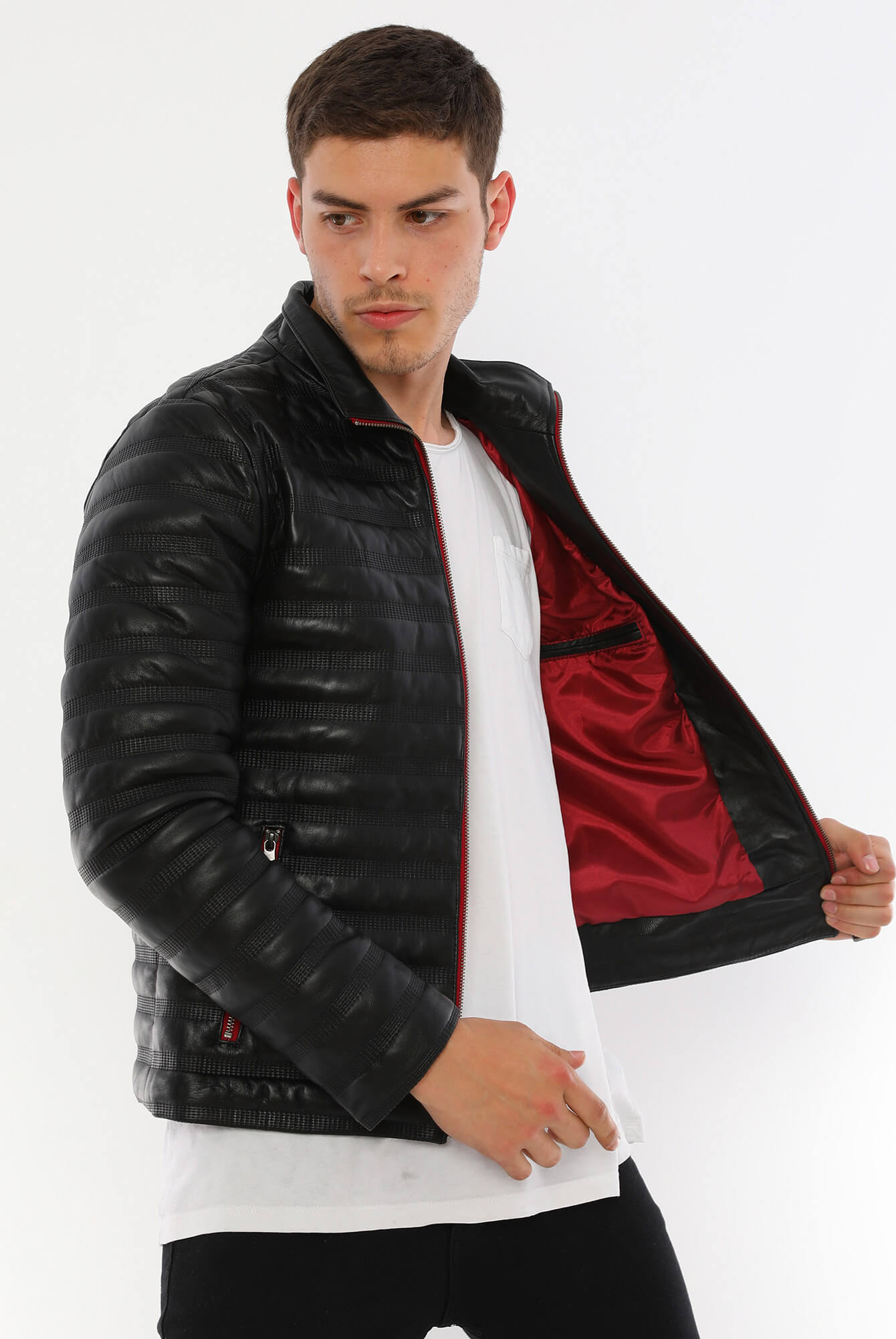 Elvis Black Leather Jacket For Men's