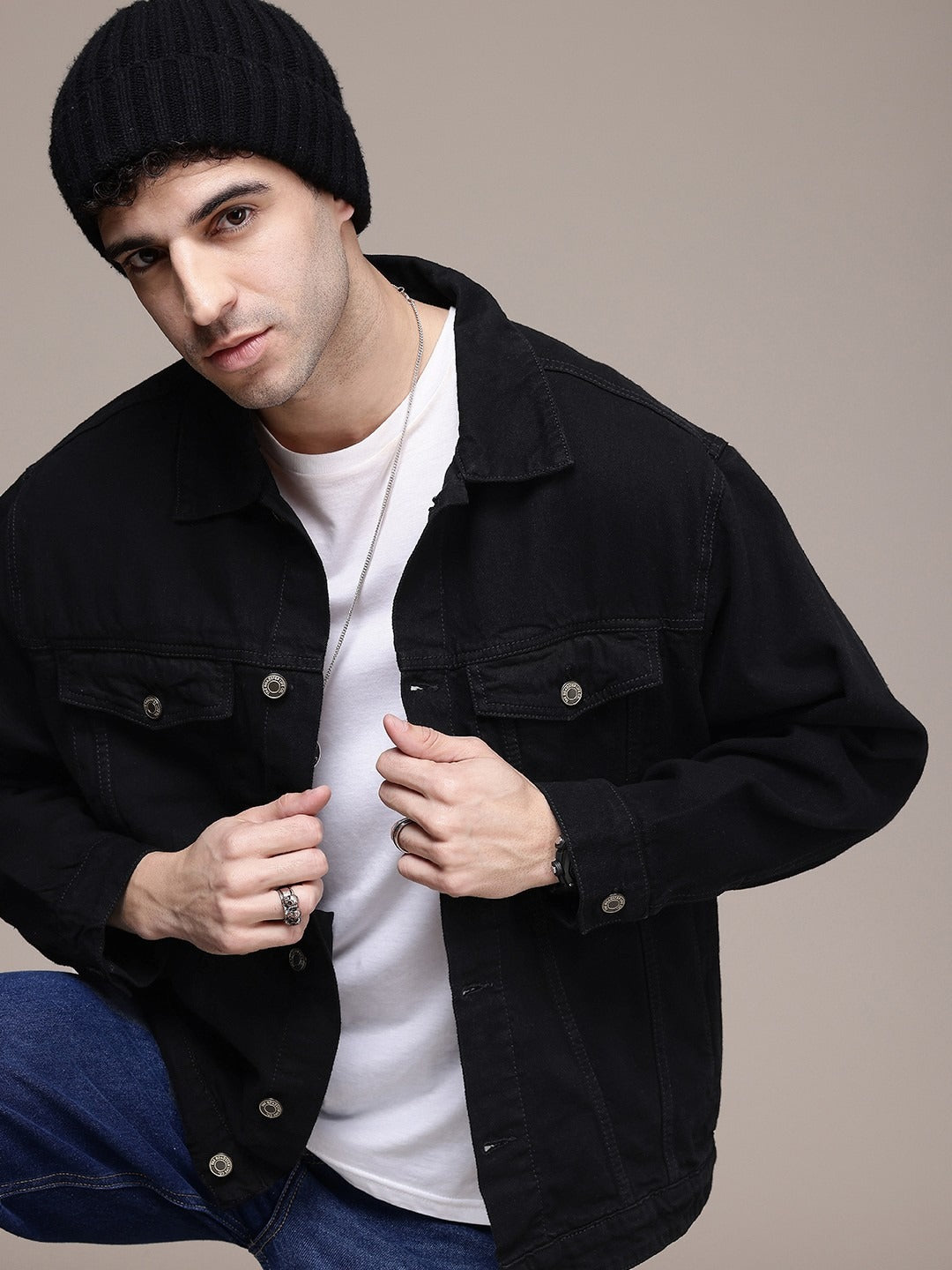 The Life Co. Oversized Trucker Pure Cotton Denim Jacket – Stylish Streetwear for Men in Pakistan | DENIMS
