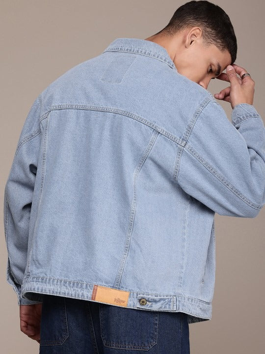 The Life Co. Oversized Pure Cotton Denim Trucker Jacket for Men – Breathable, Stylish Outerwear in Pakistan
