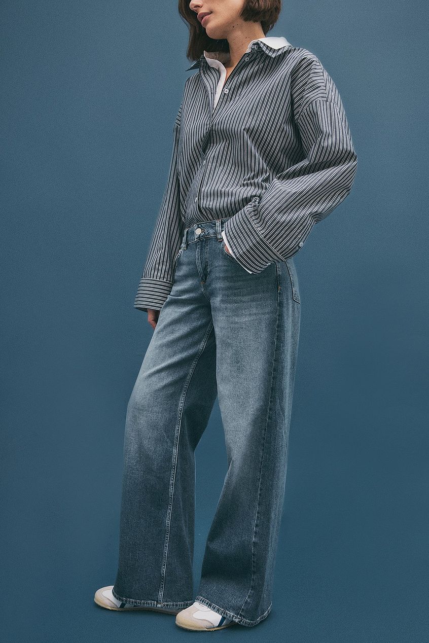 Women Low Waist Wide Leg Denim – Low-Rise Wide Leg Baggy Jeans for Pakistani Streetwear | DENIMS