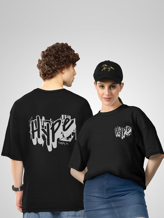 Unisex Twistform Twinny Zone Pack Of 2 HYPE Printed Cotton Oversized T-Shirts – Trendy Streetwear for Men & Women in Pakistan | DENIMS