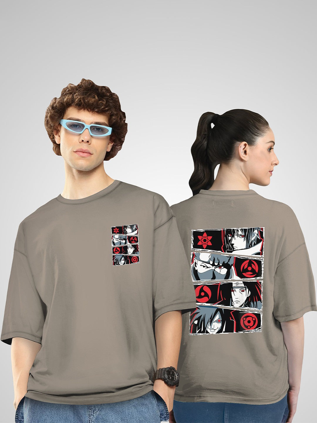 Unisex Twistform Twinny Zone Pack of 2 Anime4 Printed Cotton Oversized T-Shirts – Trendy Anime Graphic Tees in Pakistan | DENIMS