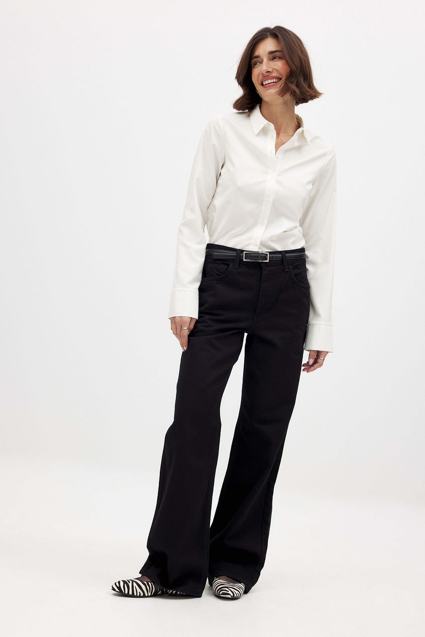 Women Mid Waist Straight Denim Jeans – Mid-Rise Straight Fit, Comfortable Everyday Denim | DENIMS