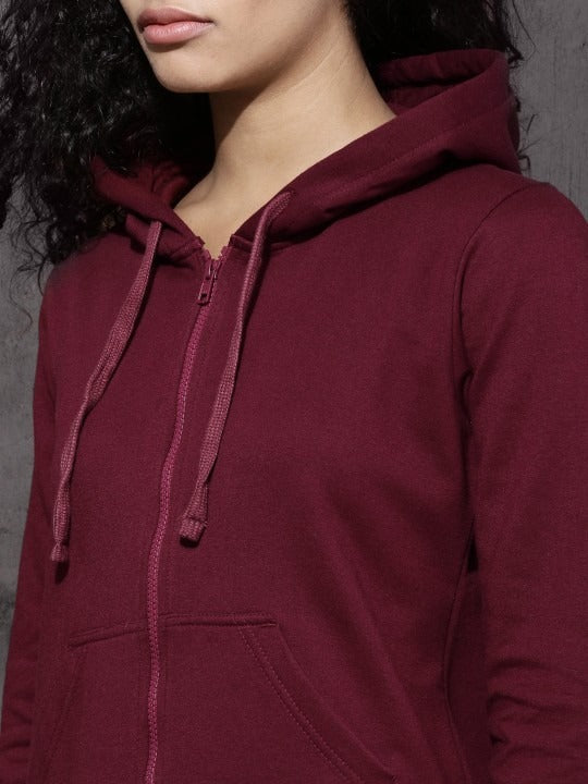 Women Hooded Zipper — Full-Zip Hooded Sweatshirt with Kangaroo Pockets | DENIMS Pakistan