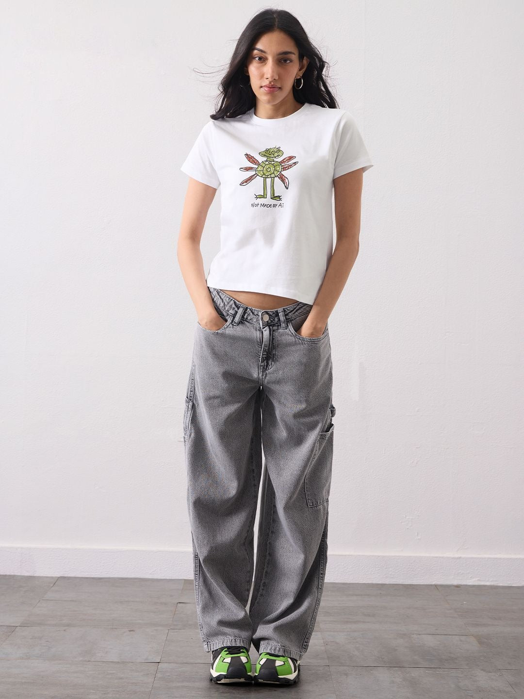 Women Graphic Printed Round Neck Pure Cotton T-Shirt – Trendy Casual Pakistan