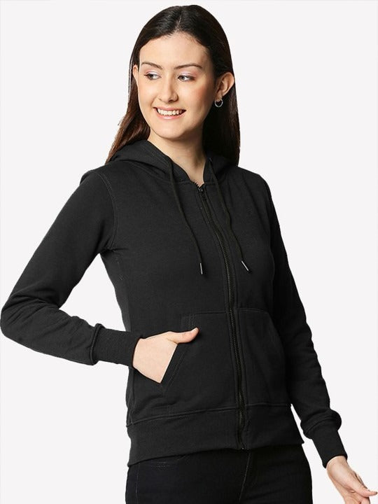 Women Hooded Zipper — Full-Zip Cotton Hoodie with Kangaroo Pockets | DENIMS Pakistan