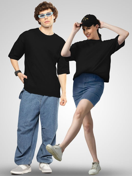 Unisex Twistform Twinny Zone Pack of 2 Solid Cotton Oversized T-Shirts – Premium Unisex Streetwear in Pakistan | DENIMS