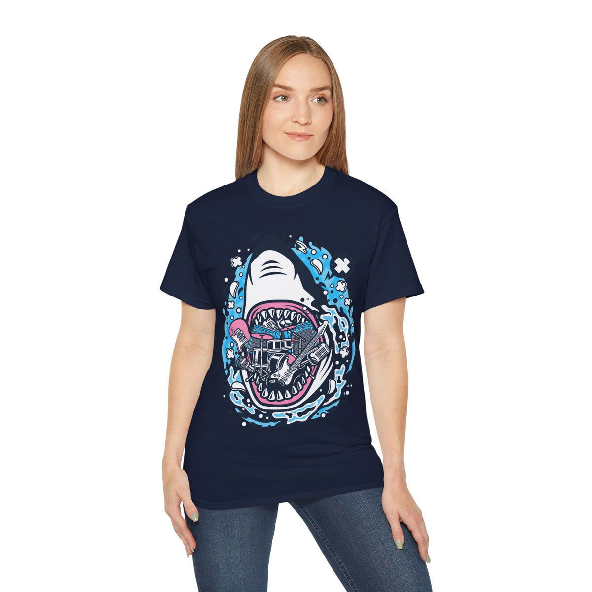 Shark Printed Women's Half Sleeve T-Shirt