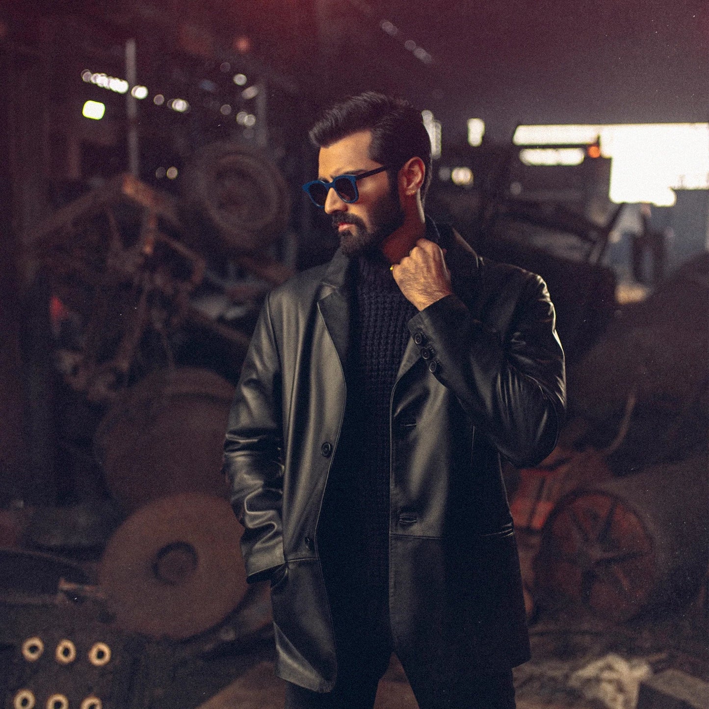 Traditional Genuine Leather Coat For Men's