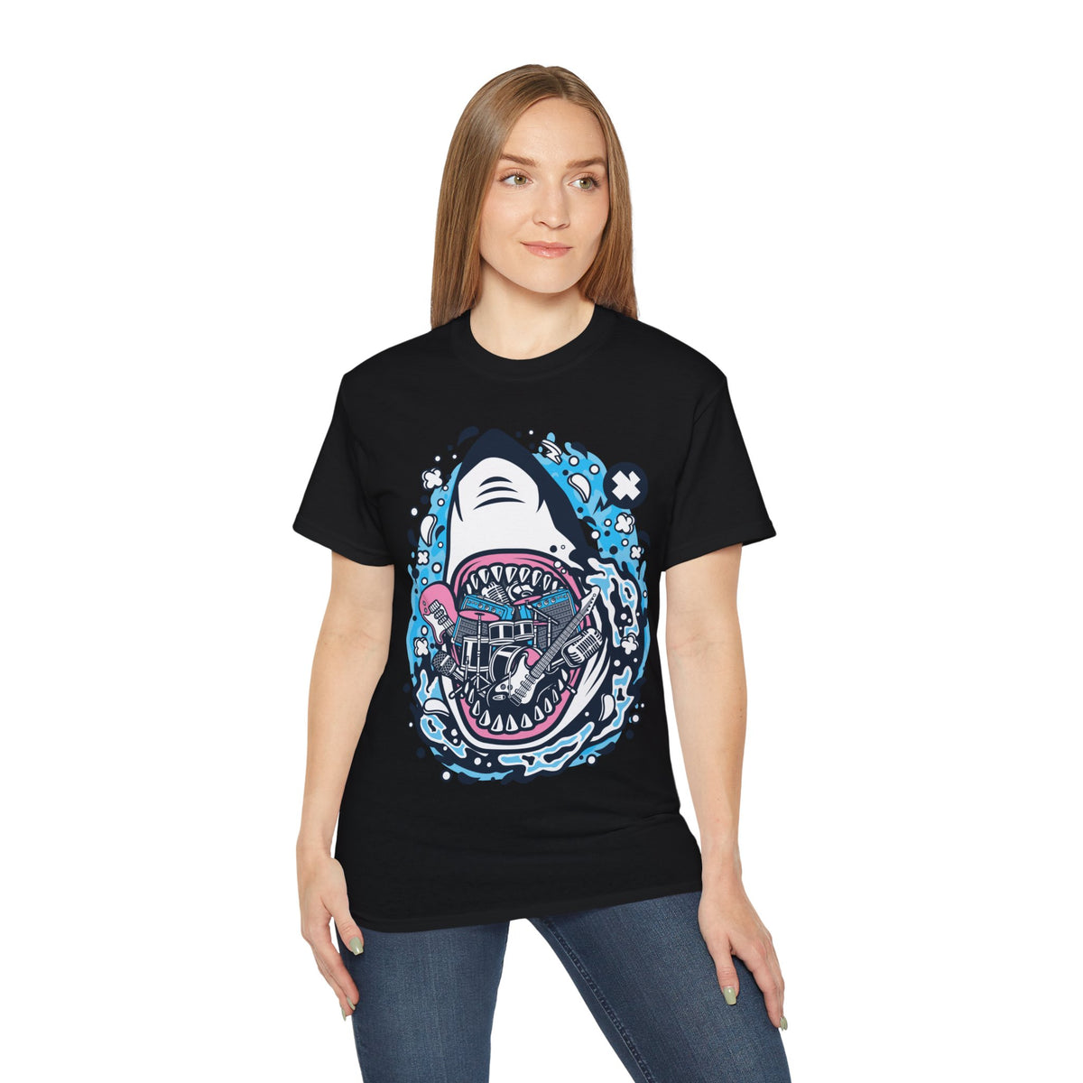 Shark Printed Women's Half Sleeve T-Shirt