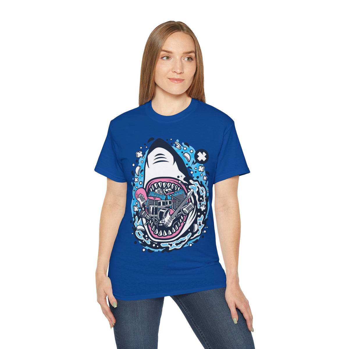 Shark Printed Women's Half Sleeve T-Shirt