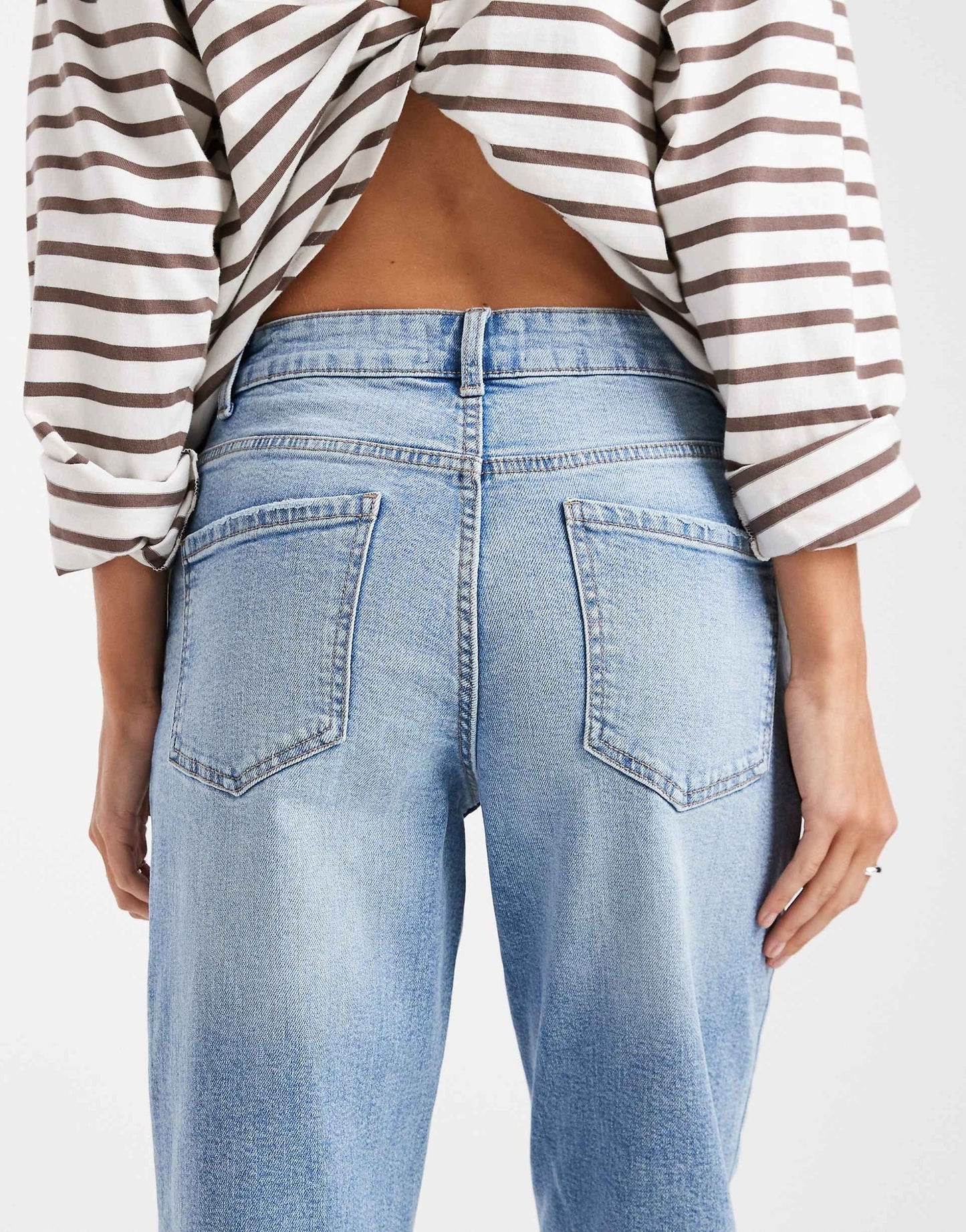 Mom Jeans in Mid Blue – High Waist Vintage Fit Denim for Women in Pakistan | DENIMS