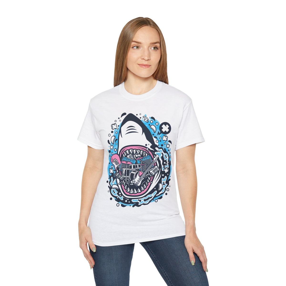 Shark Printed Women's Half Sleeve T-Shirt