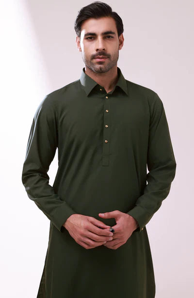 Men's Trendy Green Shalwar Suit