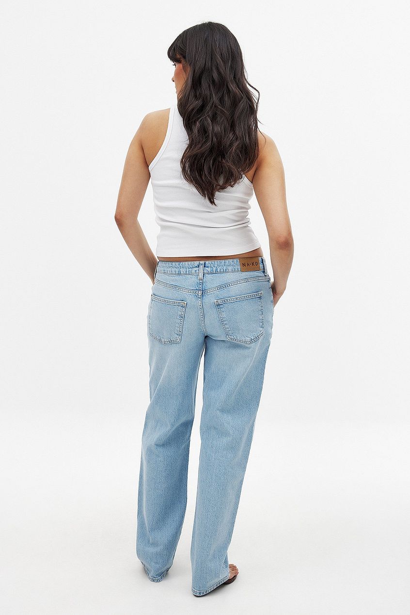 Women Straight Low Waist Jeans – Low-Rise Straight Leg Denim, Street-Ready Comfort | DENIMS