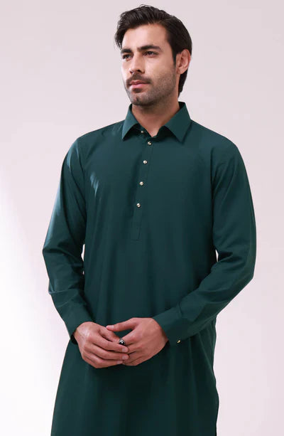 Men's Trendy Teal Green Shalwar Suit
