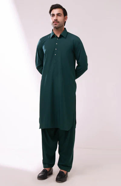 Men's Trendy Teal Green Shalwar Suit