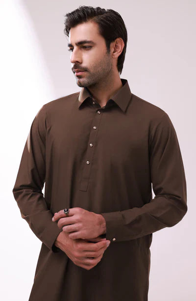 Men's Trendy Brown Shalwar Suit